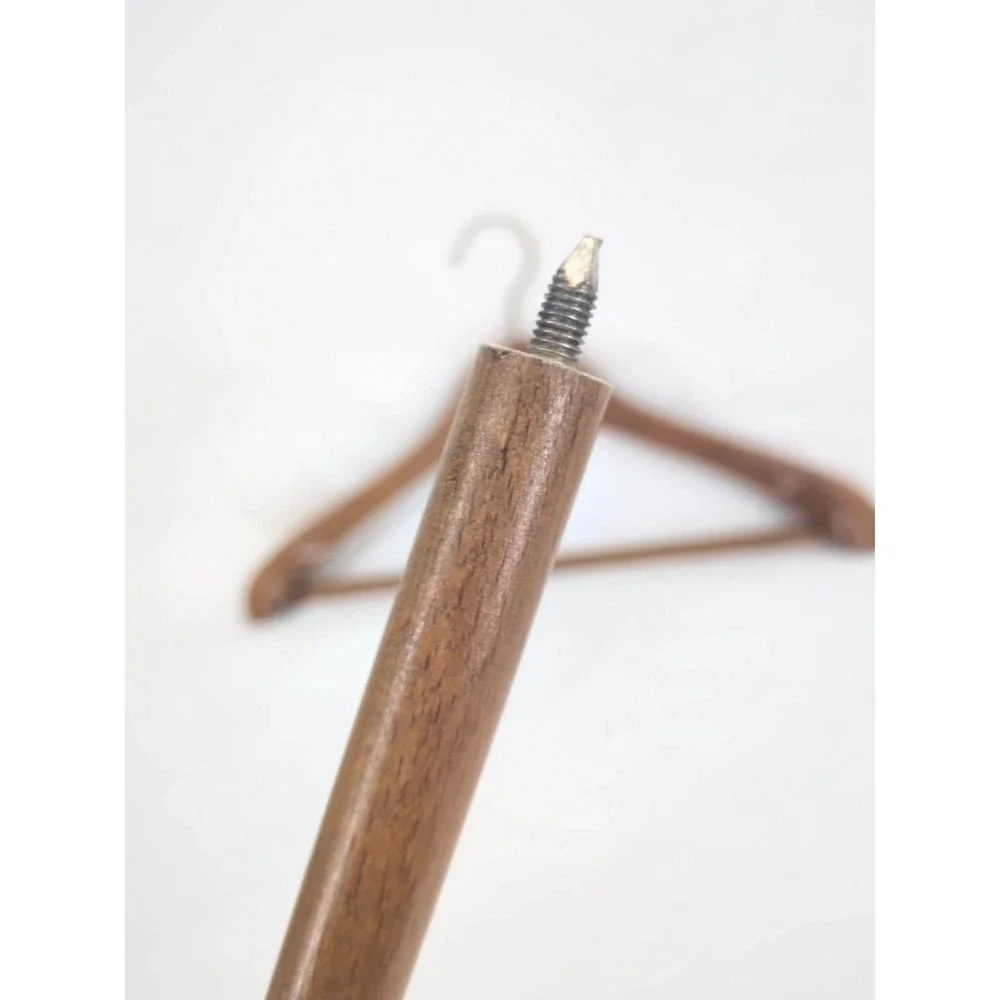 VTG Fitwell Wooden Suit Hanger Detachable Extension Reach Pole RARE  GERMANY